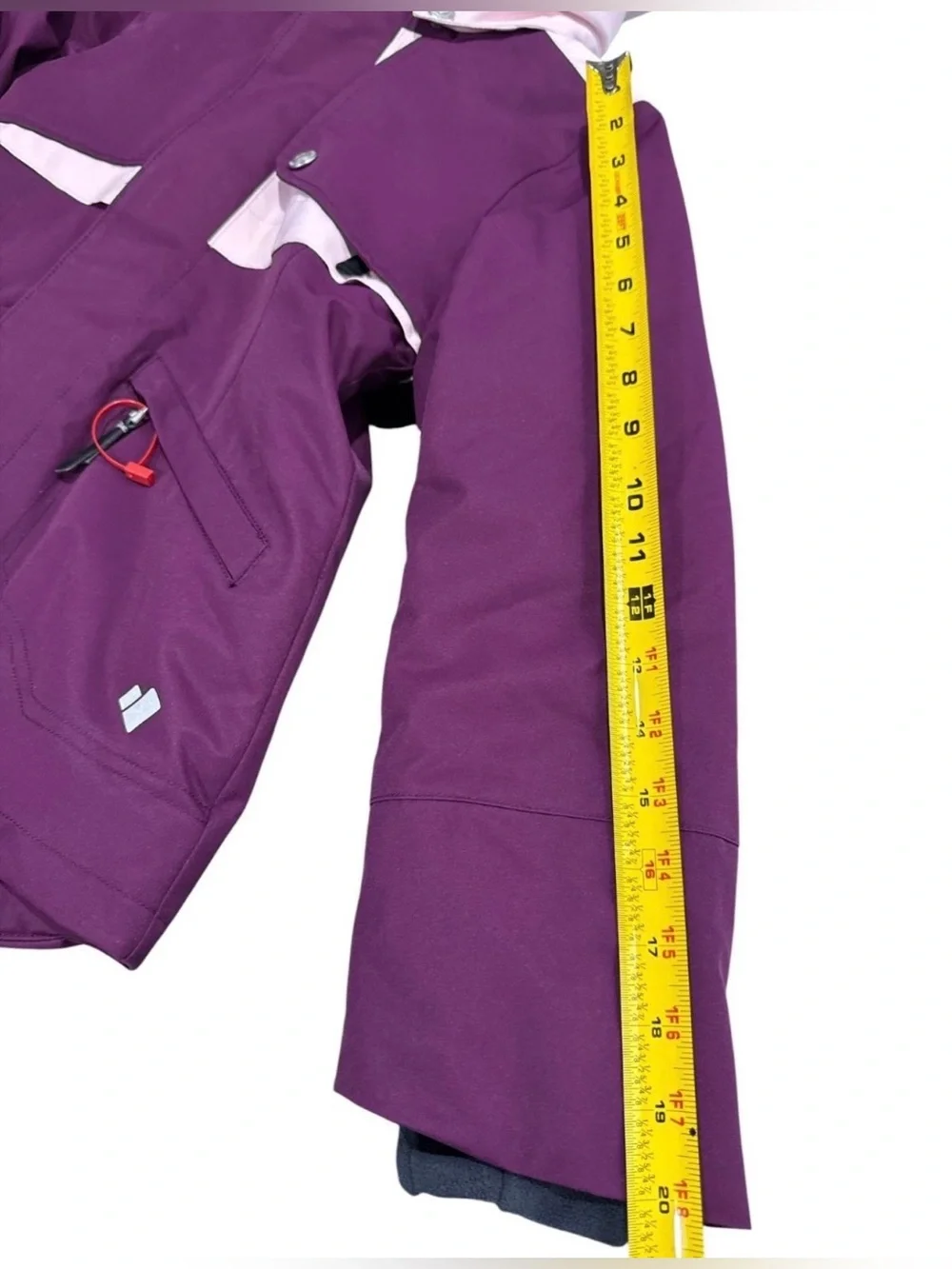 Girls' Two-Tone Purple Winter Jacket with Hood